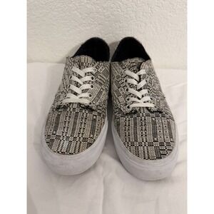 Vans Ultracush Camden Optical‎ Women's Size US 10 Black Beige Skate Shoes